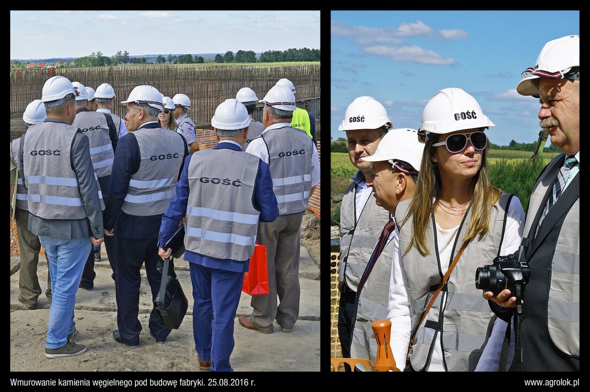 Fotorelacja z wmurowania kamienia węgielnego pod budowę fabryki 25.08.2016 r.
